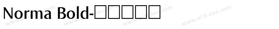 Norma Bold字体转换